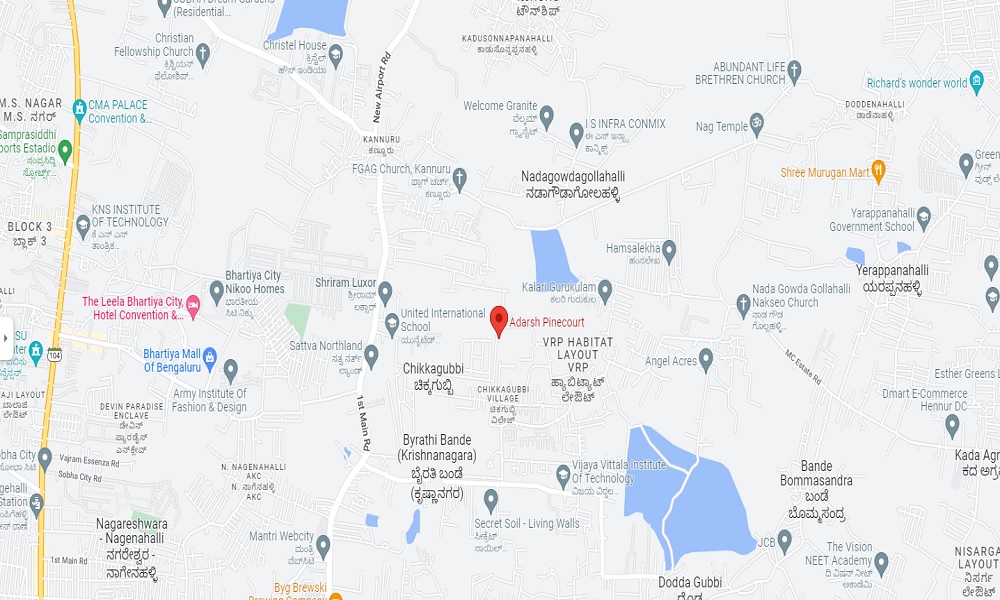 Adarsh Pinecourt Location Map Image