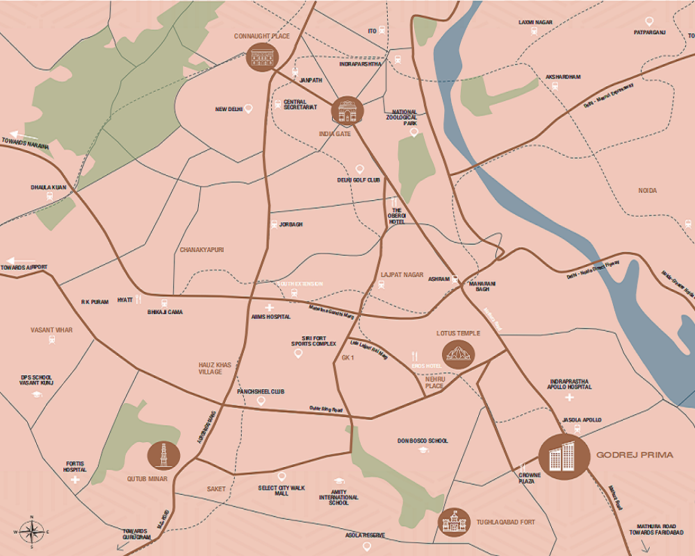 Godrej Prima Location Map Image