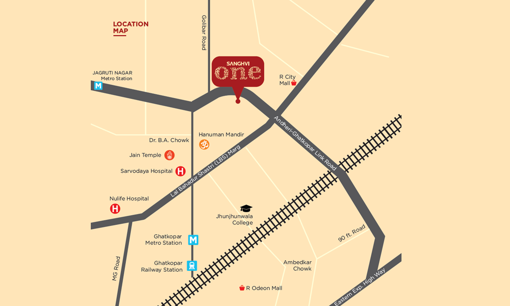 Sanghvi One Location Map Image