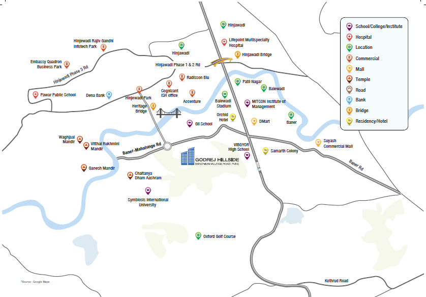 Godrej Hillside 2 Location Map Image