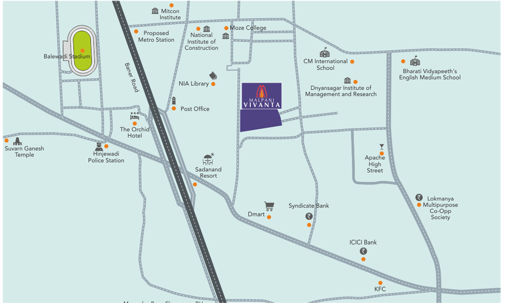 Malpani Vivanta Location Map Image