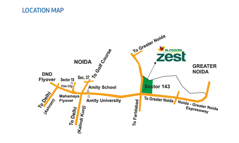 Logix Blossom Zest Location Map Image