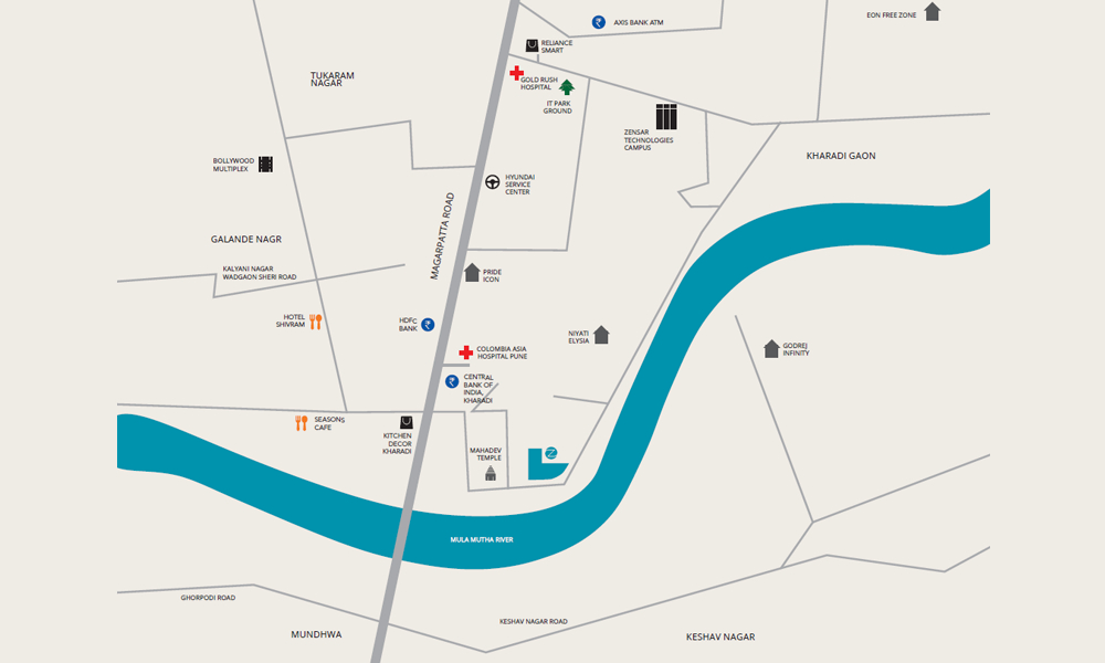 Kohinoor Zen Estate Location Map Image