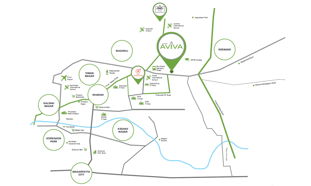Gagan Aviva Location Map Image