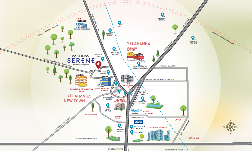 Vaishnavi Serene Location Map Image