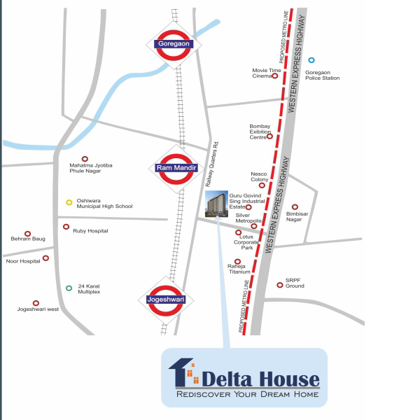 Delta House Location Map Image
