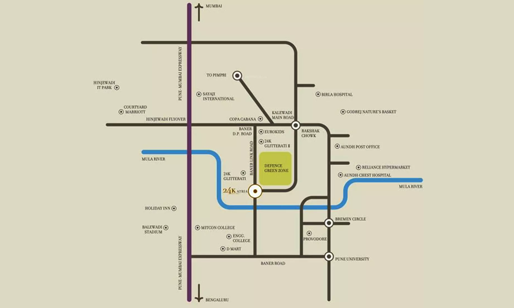 Kolte Patil 24K Atria Location Map Image