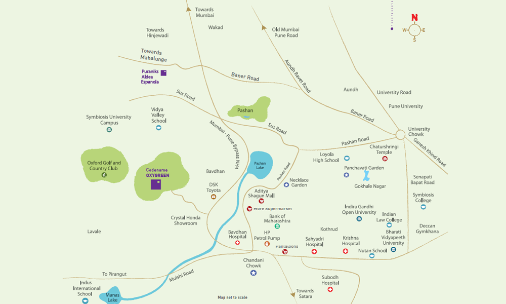 Puraniks Oxygreen Location Map Image