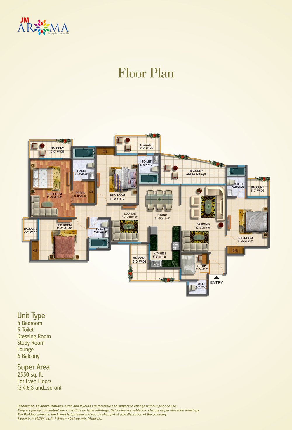 Jm Aroma in Sector 75 Noida Price, Floor Plan, Brochure & Reviews.