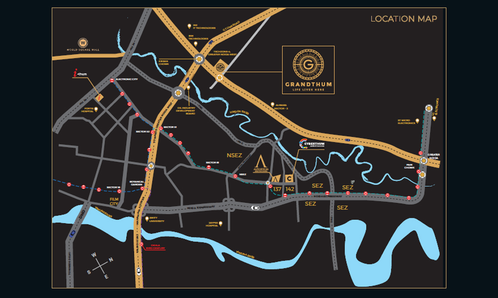Bhutani Grandthum Location Map Image