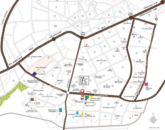 M3M IFC Location Map Image