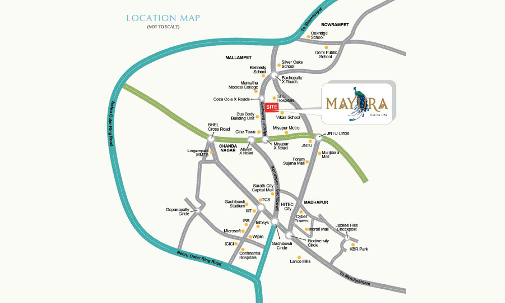 Fortune Mayura Location Map Image