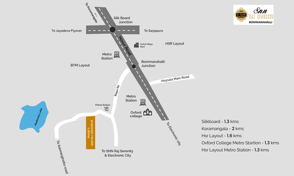 SNN Raj Grandeur Location Map Image