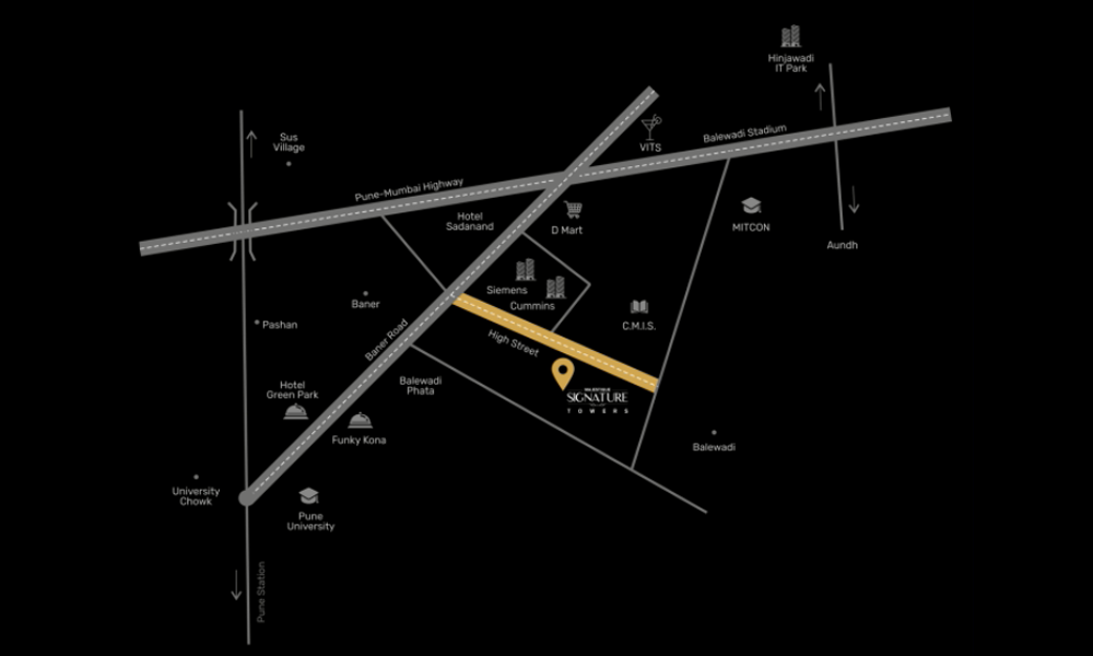 Majestique Signature Towers Location Map Image