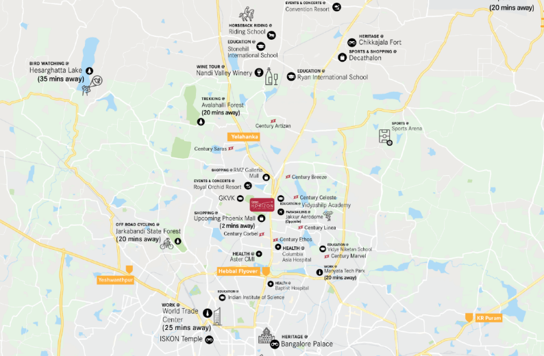 Century Horizon Location Map Image