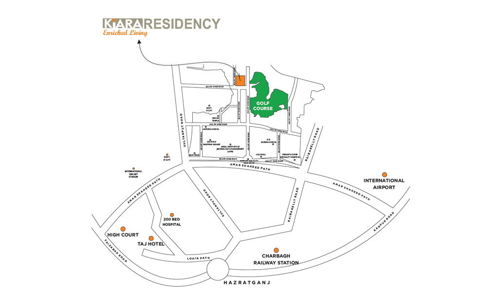 Kiara Residency Location Map Image