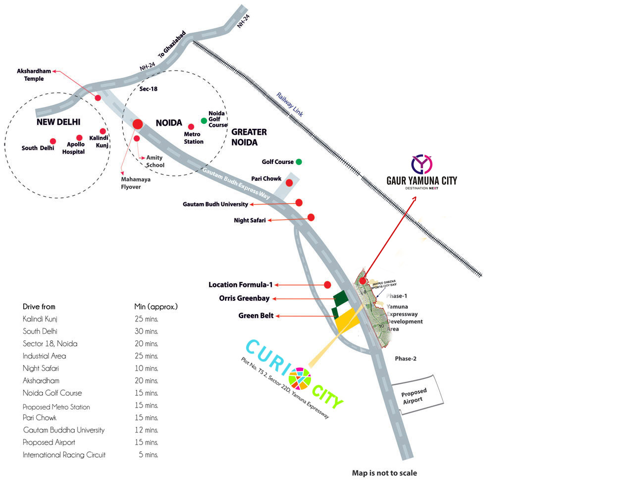 Gaur Yamuna City Location Map Image