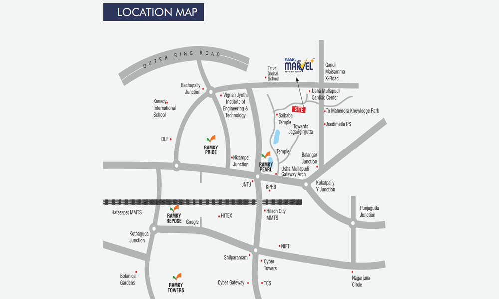 Ramky One Marvel Location Map Image