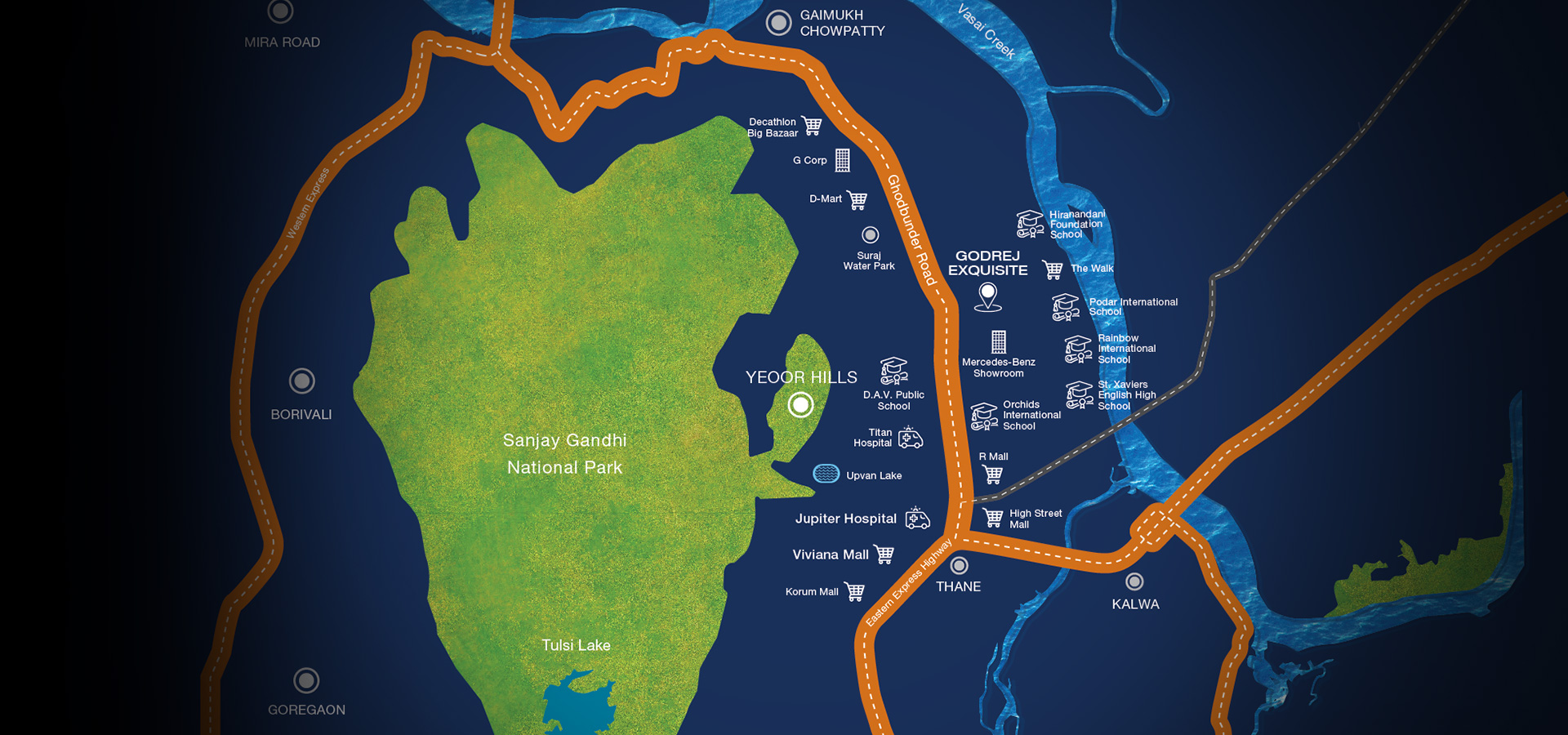 Godrej Exquisite Location Map Image