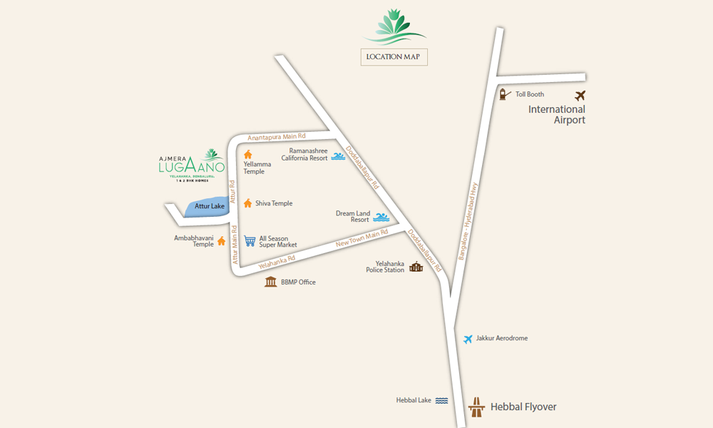 Ajmera Lugaano Location Map Image
