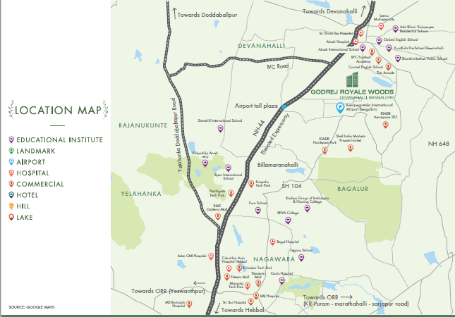 Godrej Royale Woods Location Map Image