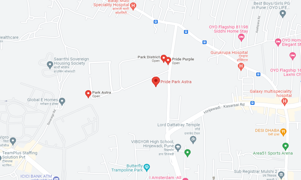 Pride Park Astra Location Map Image
