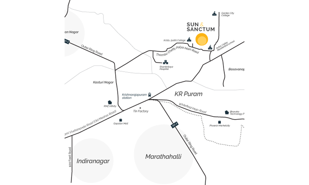 Assetz Sun and Sanctum Location Map Image