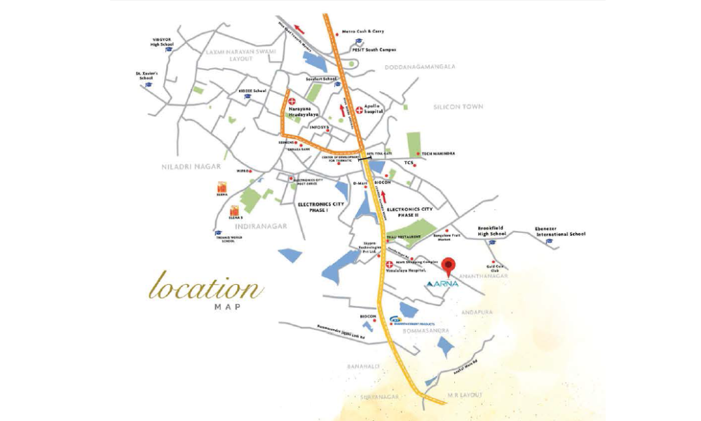 Mahendra  Aarna Location Map Image