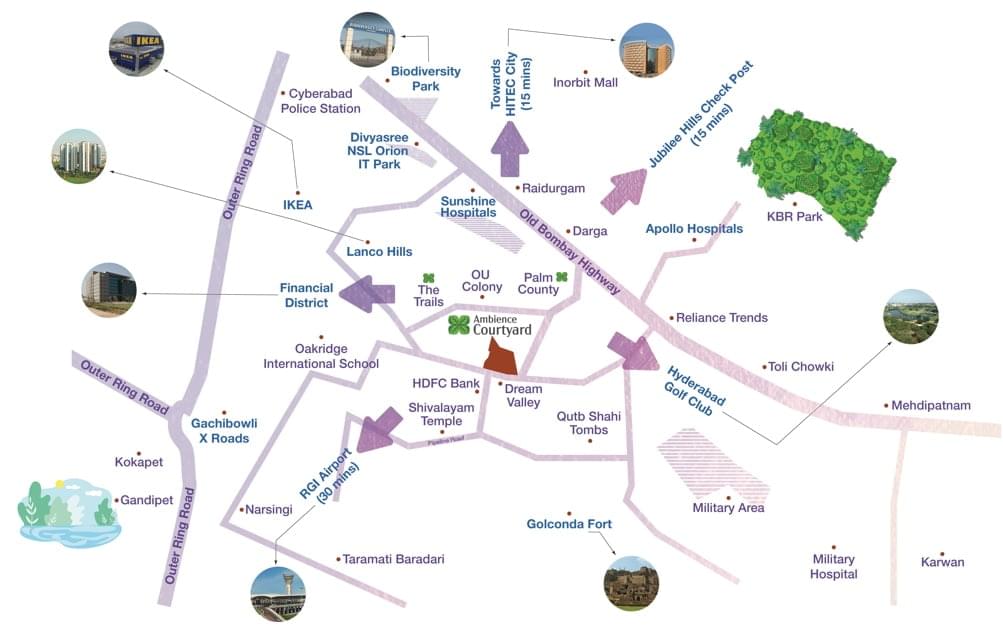 Ambience Courtyard Location Map Image