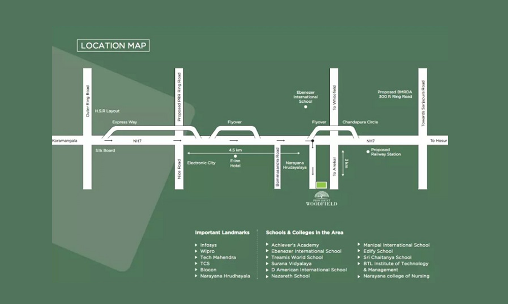 Provident Woodfield Location Map Image