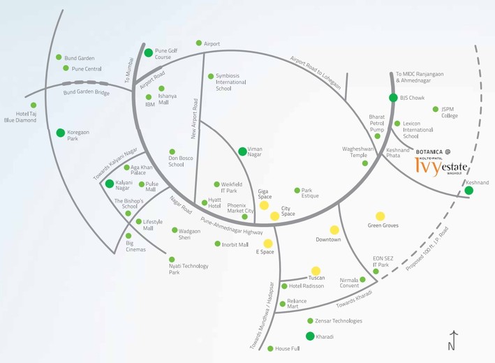 Kolte Patil IVY NIA Commercial Location Map Image