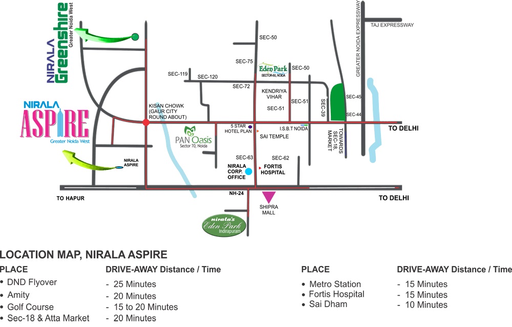 Nirala Aspire Location Map Image