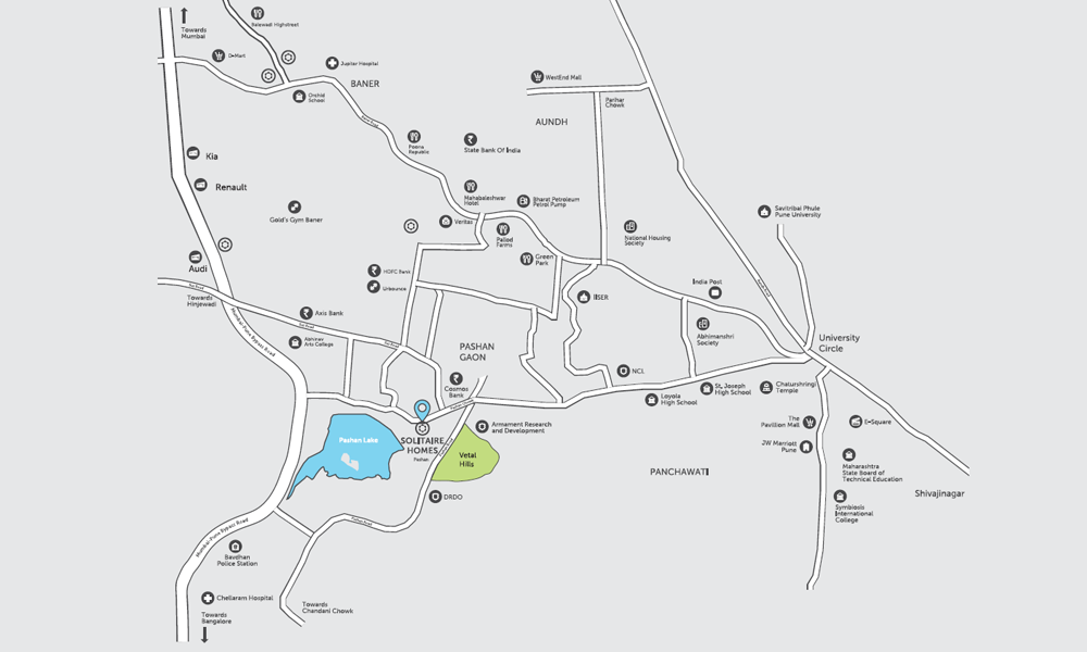Solitaire Homes Pashan Location Map Image