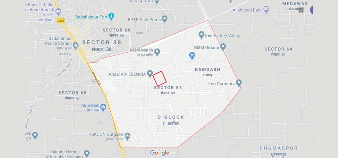 The Orion Gurgaon Location Map Image