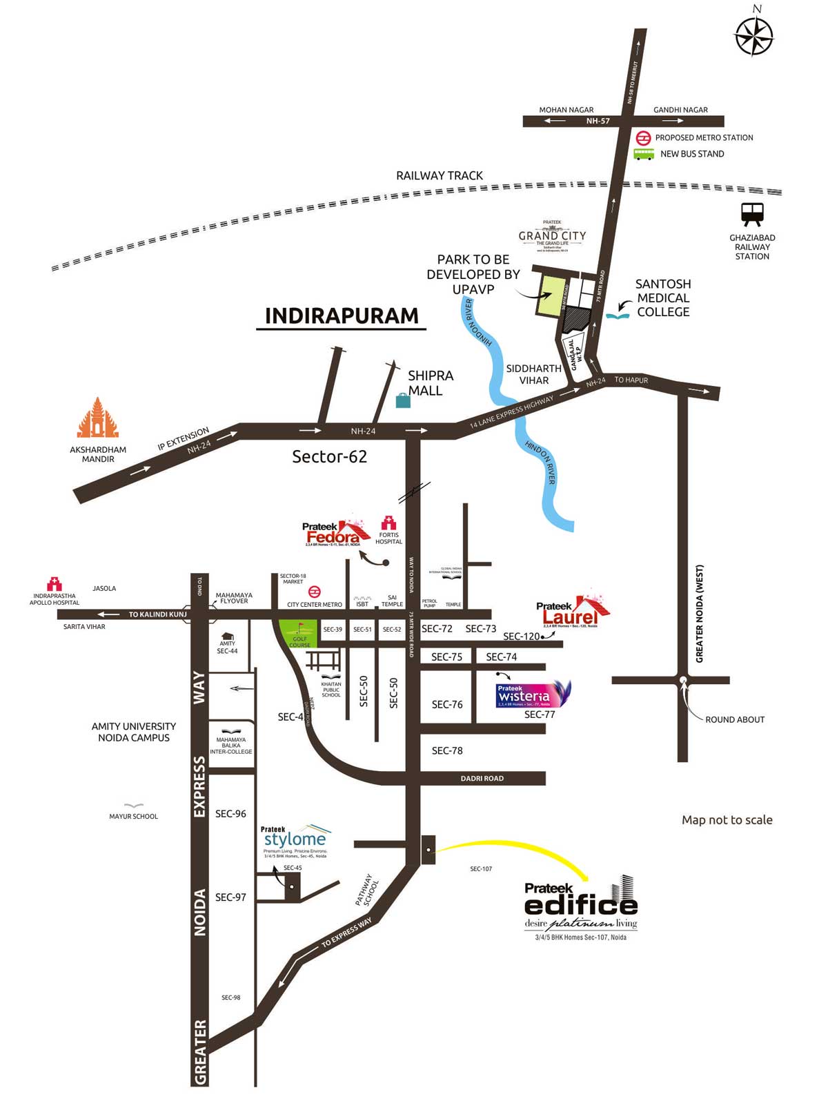 Prateek Edifice Location Map Image