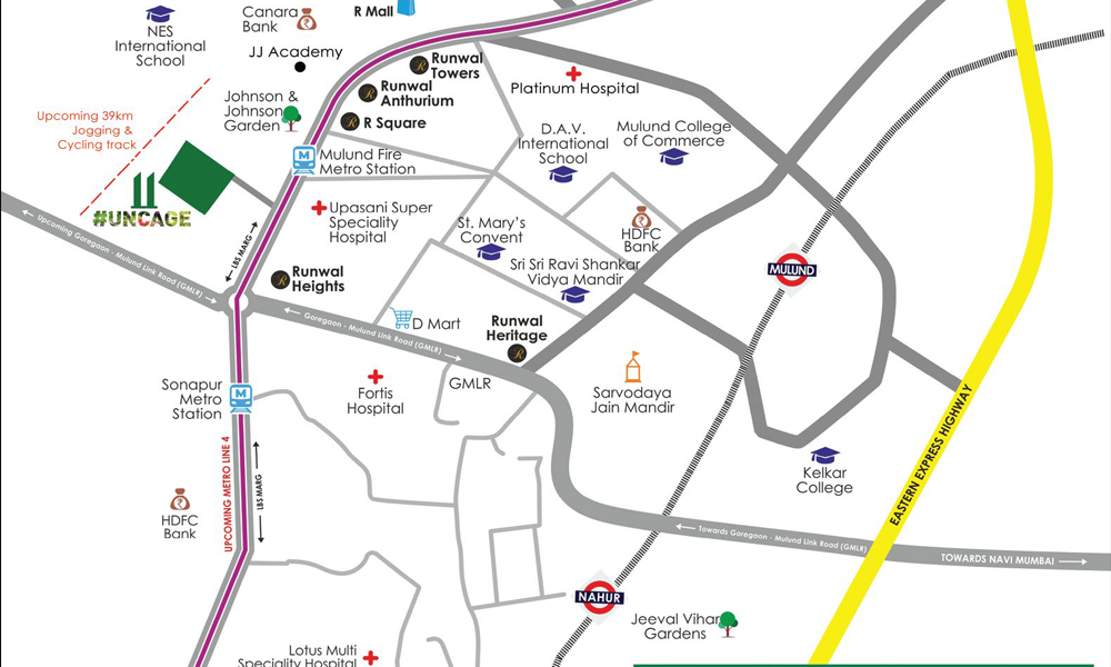 Runwal Uncage Location Map Image