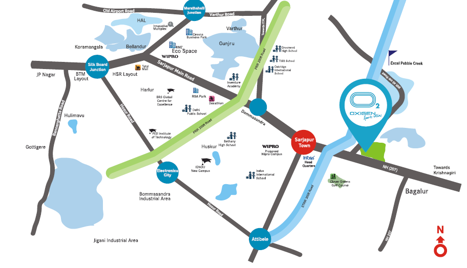 Excel Oxigen Location Map Image