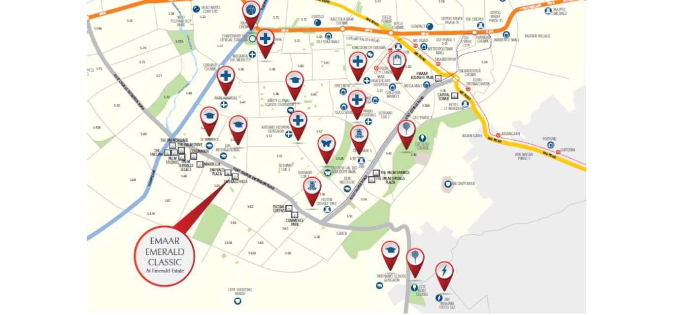 Emaar Emerald Classic Location Map Image