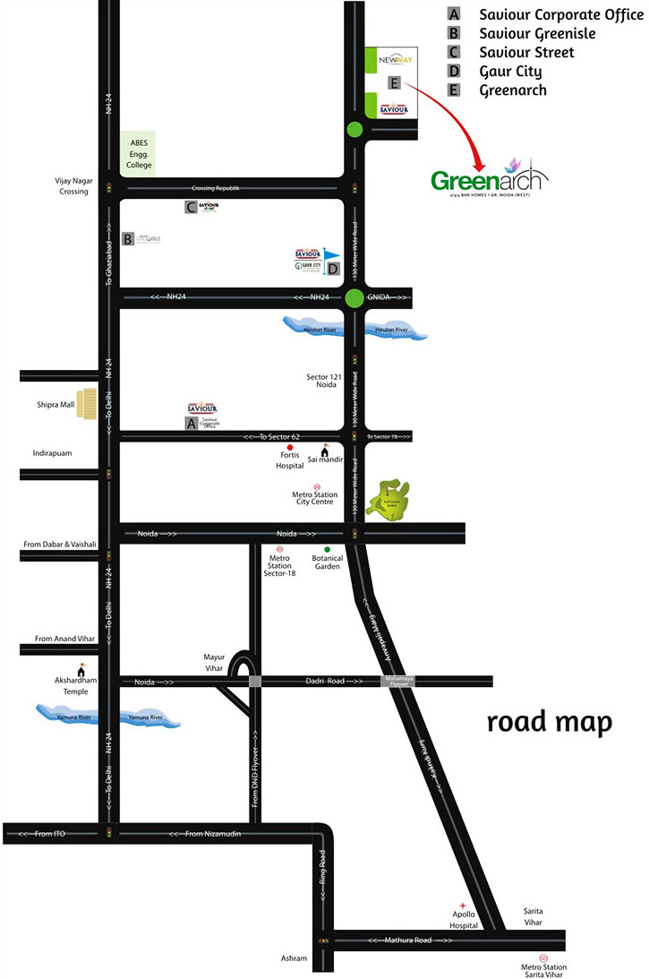 Saviour Green Arch Location Map Image
