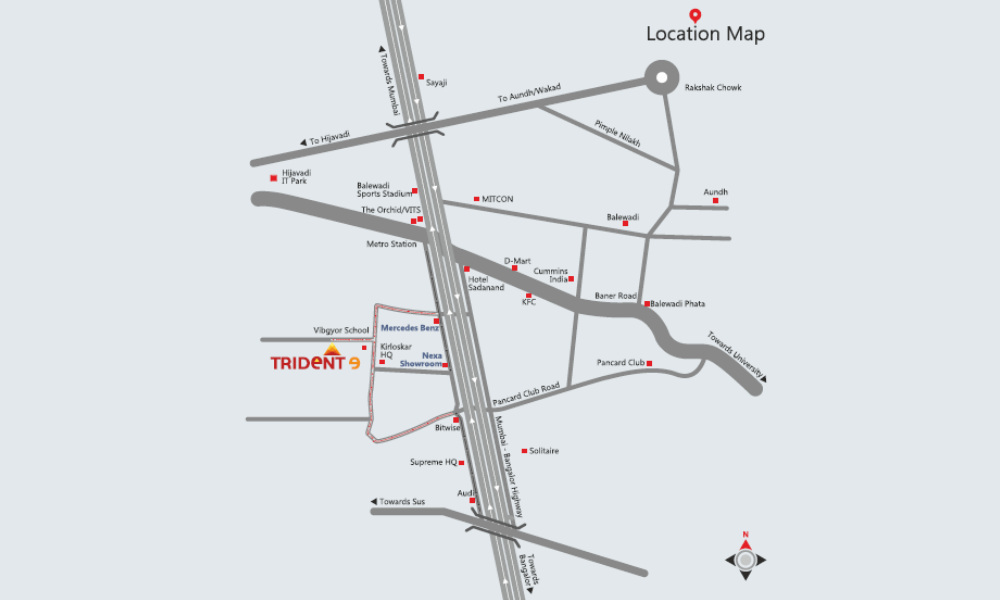 Yashoda Trident 9 Location Map Image