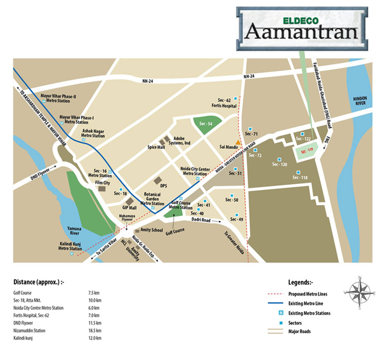 Eldeco Aamantran Location Map Image