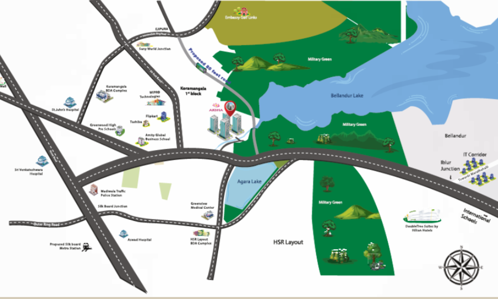 Advaitha Aksha Location Map Image