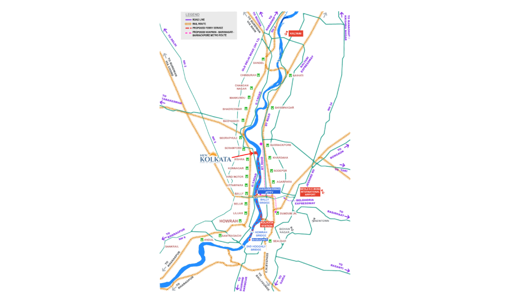 New Kolkata Sangam Location Map Image
