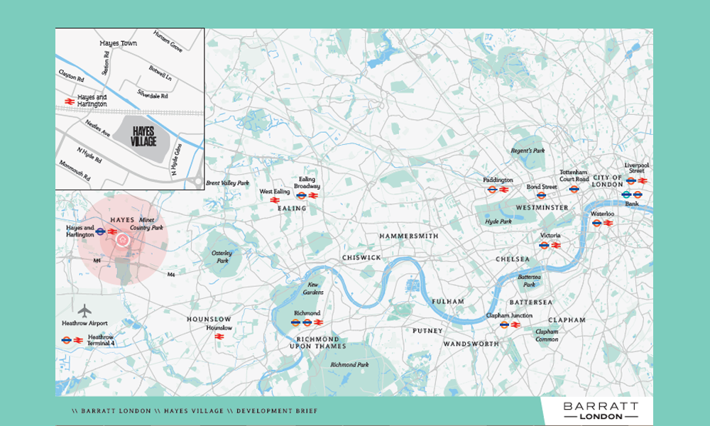 Hayes Village Location Map Image