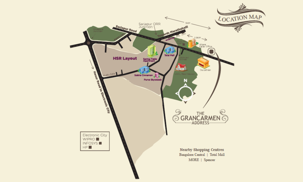The Gran Carmen Address Location Map Image