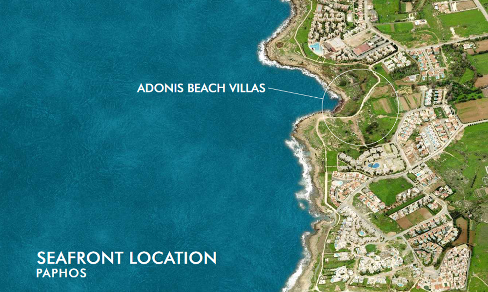 Adonis Beach Villas Location Map Image