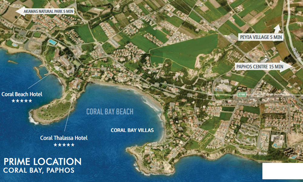 Coral Bay Villas Location Map Image