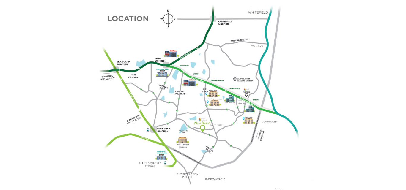 Bricks and Milestones New Dawn Location Map Image