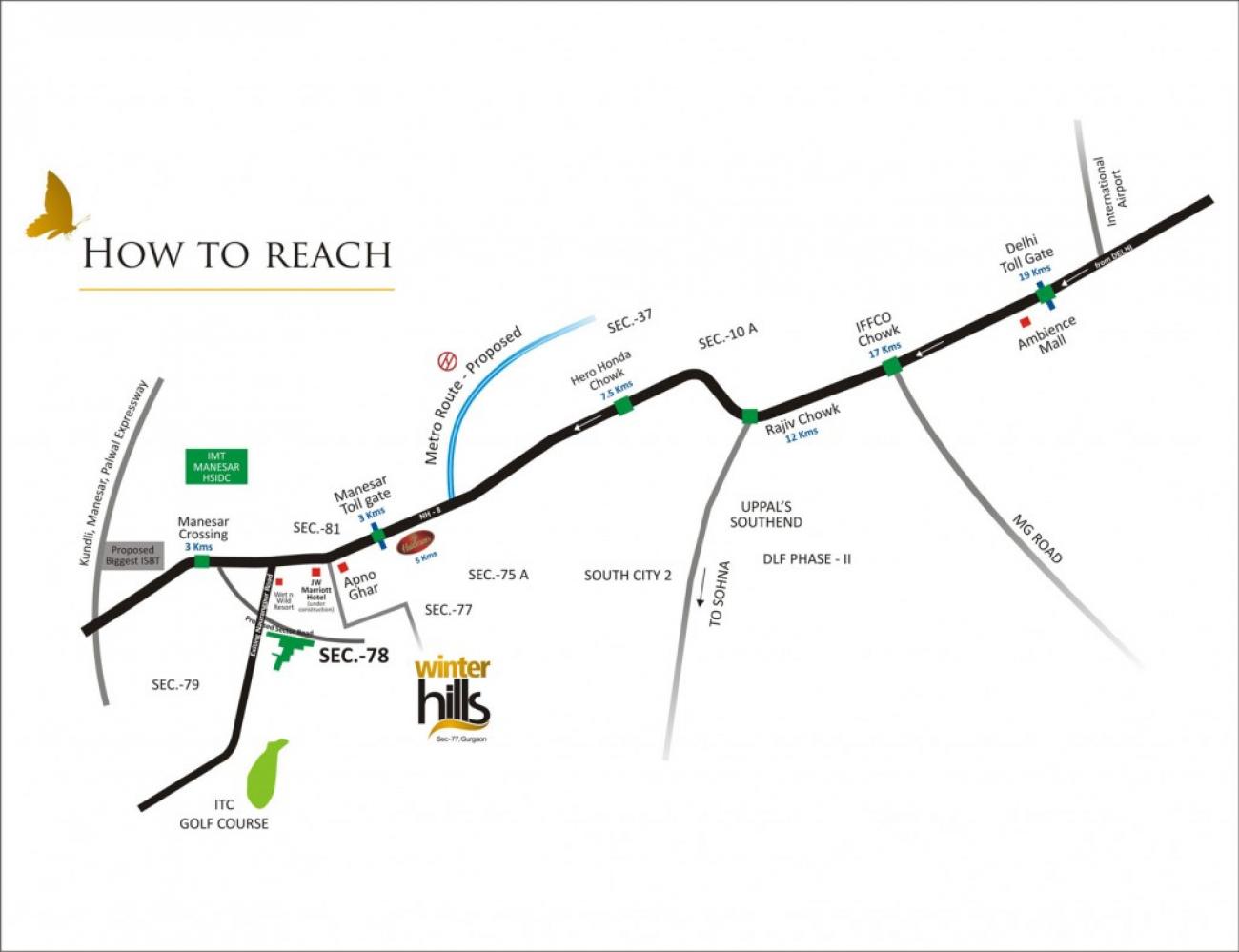 Umang Winter Hills Location Map Image