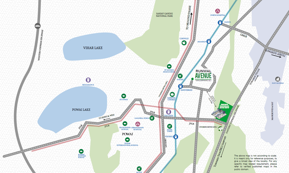 Runwal Avenue Location Map Image
